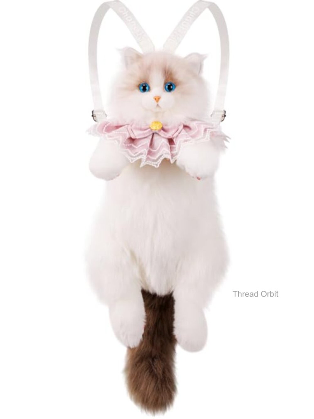 Plush Cat Backpack Handcrafted Faux Fur Adjustable Straps Crossbody Bag